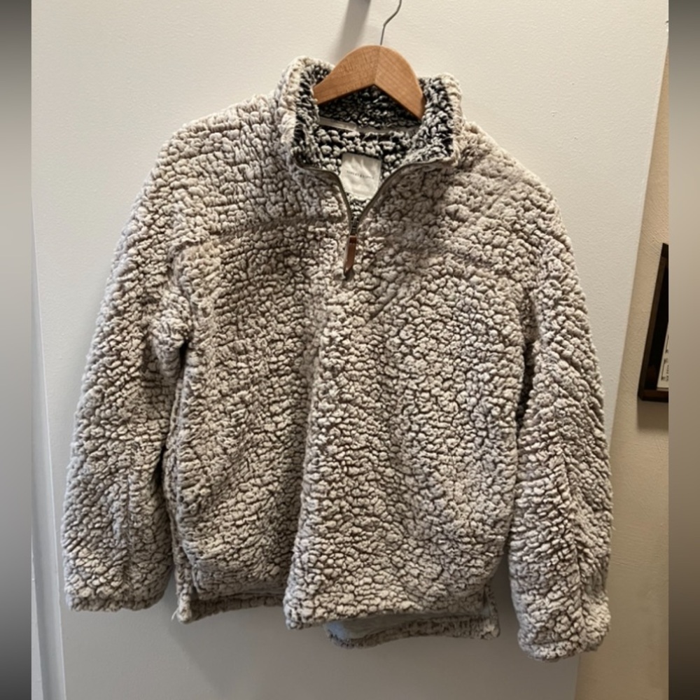 Thread & Supply Cozy Sherpa Pullover Jacket - Cream